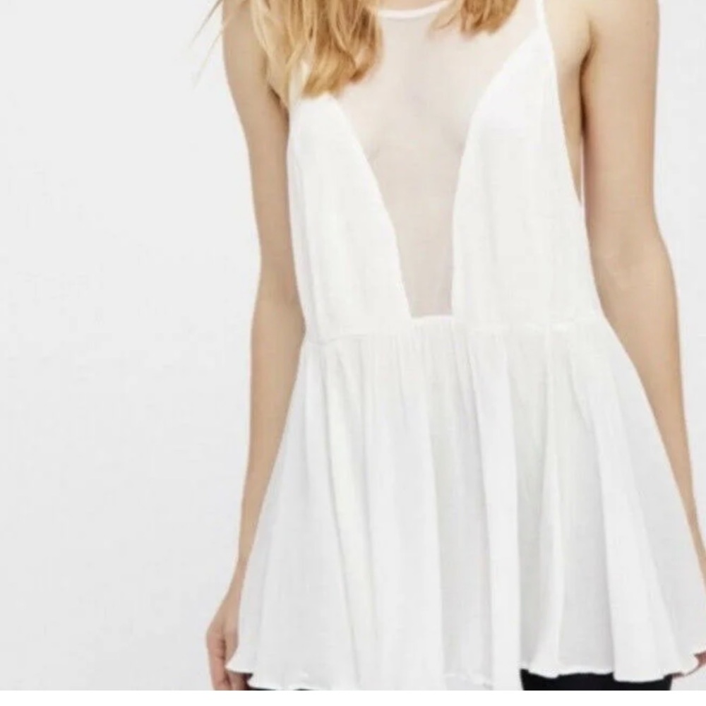 Free People Intimately Swing Tank Top Ivory S